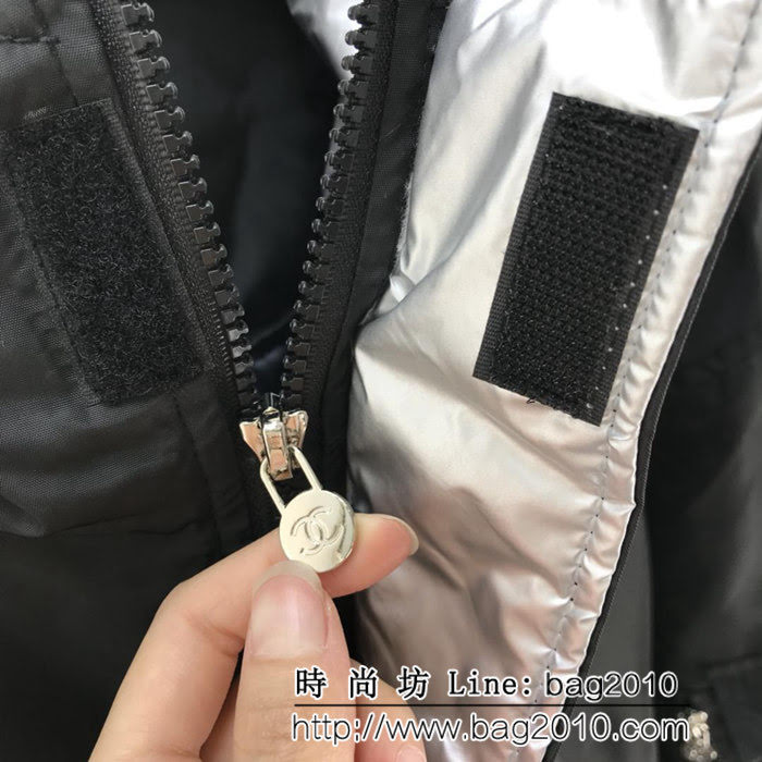 CHANEL香奈兒 18FW vintage 小香中古系列 最新coco袖標 中長款 男棉服 ydi1740